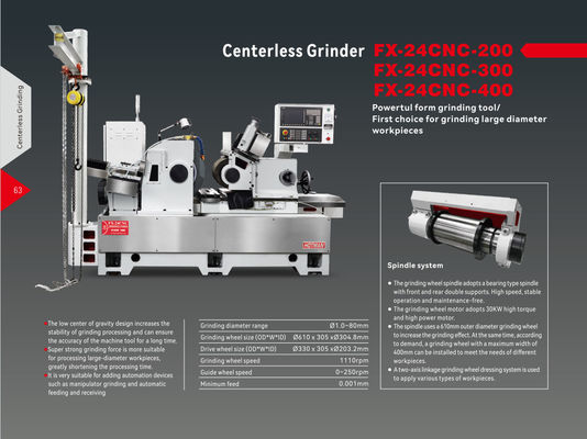 Smalzatore CNC senza centro ad alta precisione Super Forte Smalzatore Forma di Forza Smalzatore Per Leghe Difficili FX-24CNC