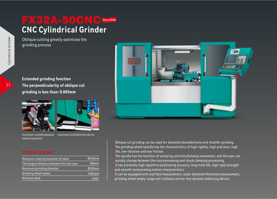 V e Flat Track Precision Shovel Grinding Feed System Grinder cilindrica per un diametro di rettifica massimo di 300 mm
